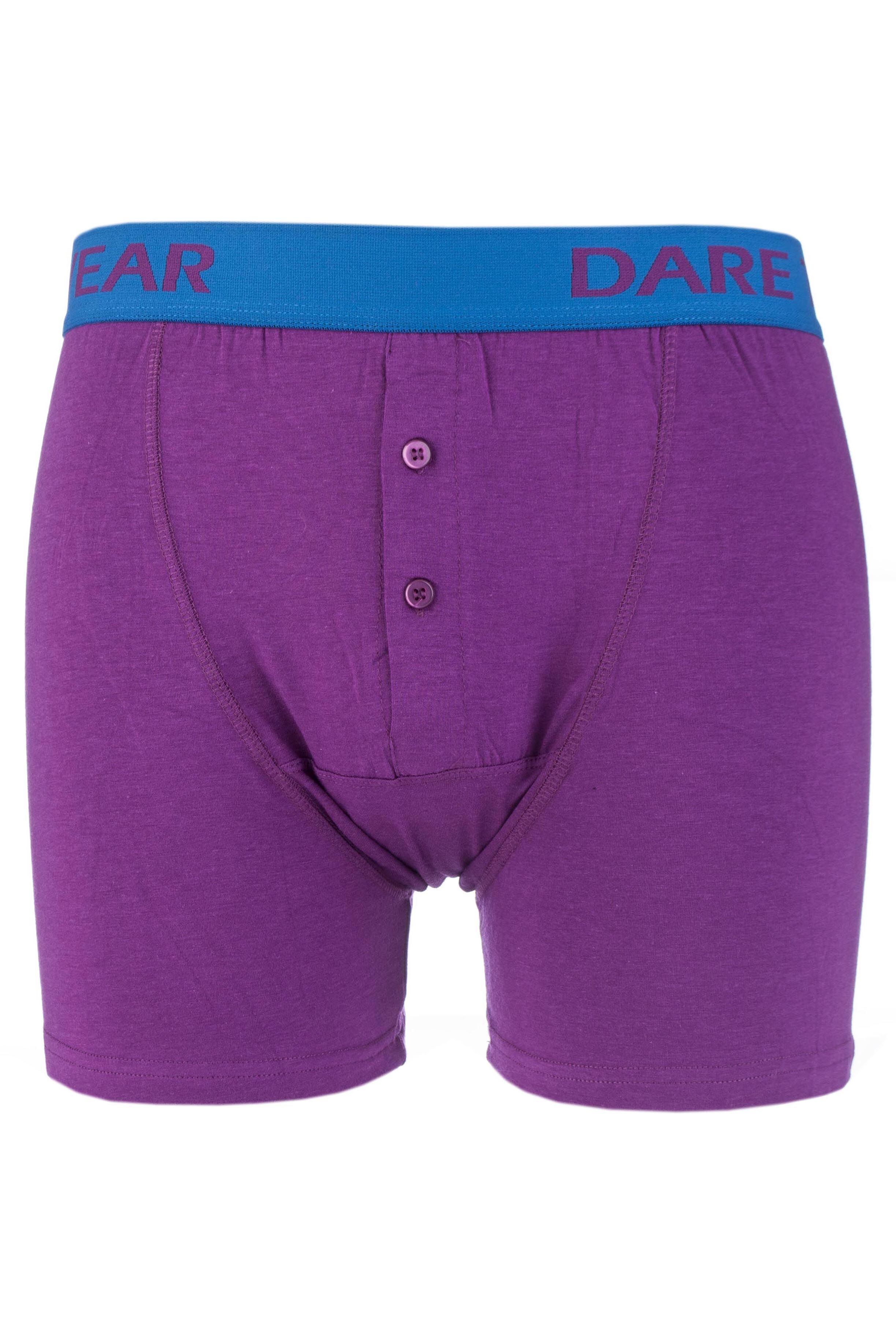 Image of 1 Pack Elderberry Dare to Wear Bamboo Button Front Boxer Trunks Men's Small - SOCKSHOP