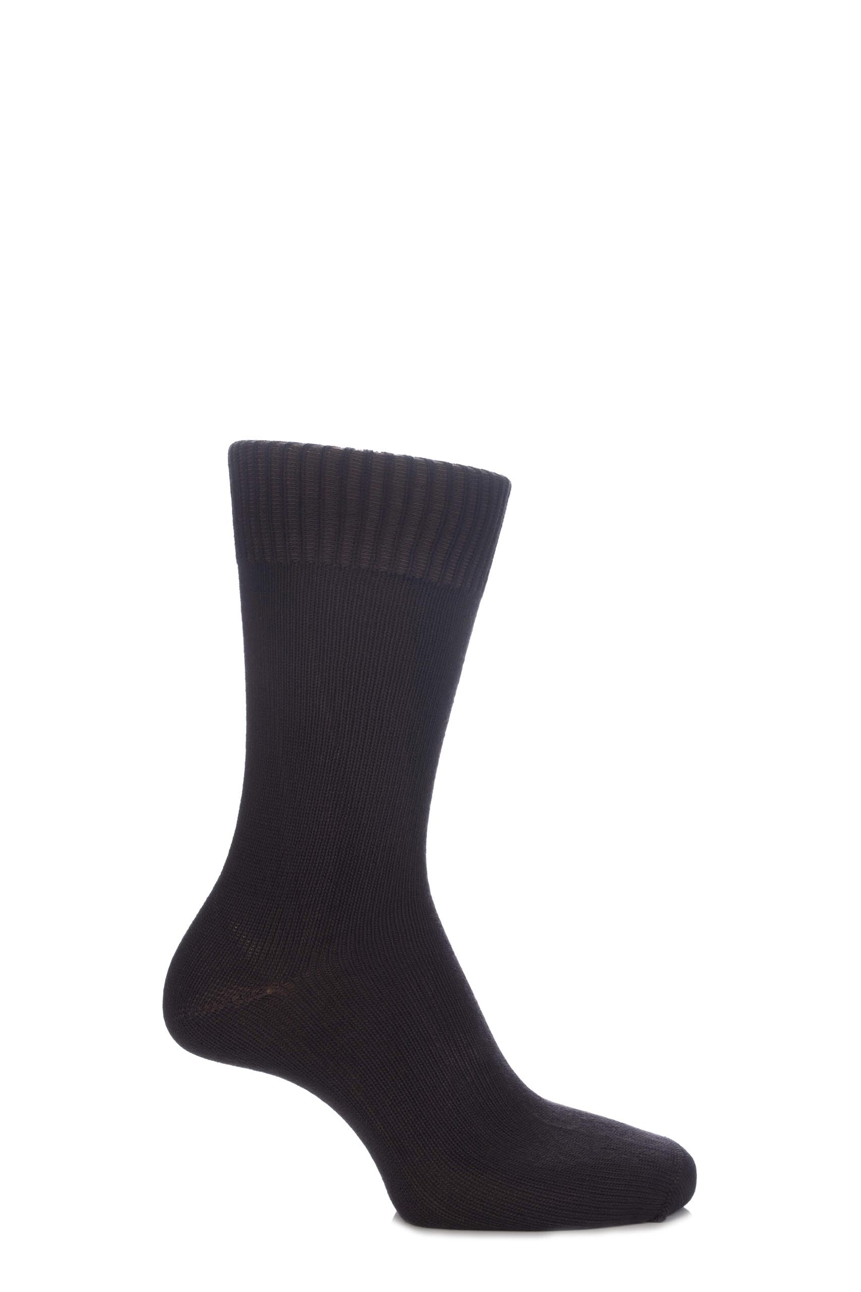 Image of 1 Pair Cocoa of London Bamboo Plain Knit True Socks Unisex 4-7 Unisex - SOCKSHOP of London