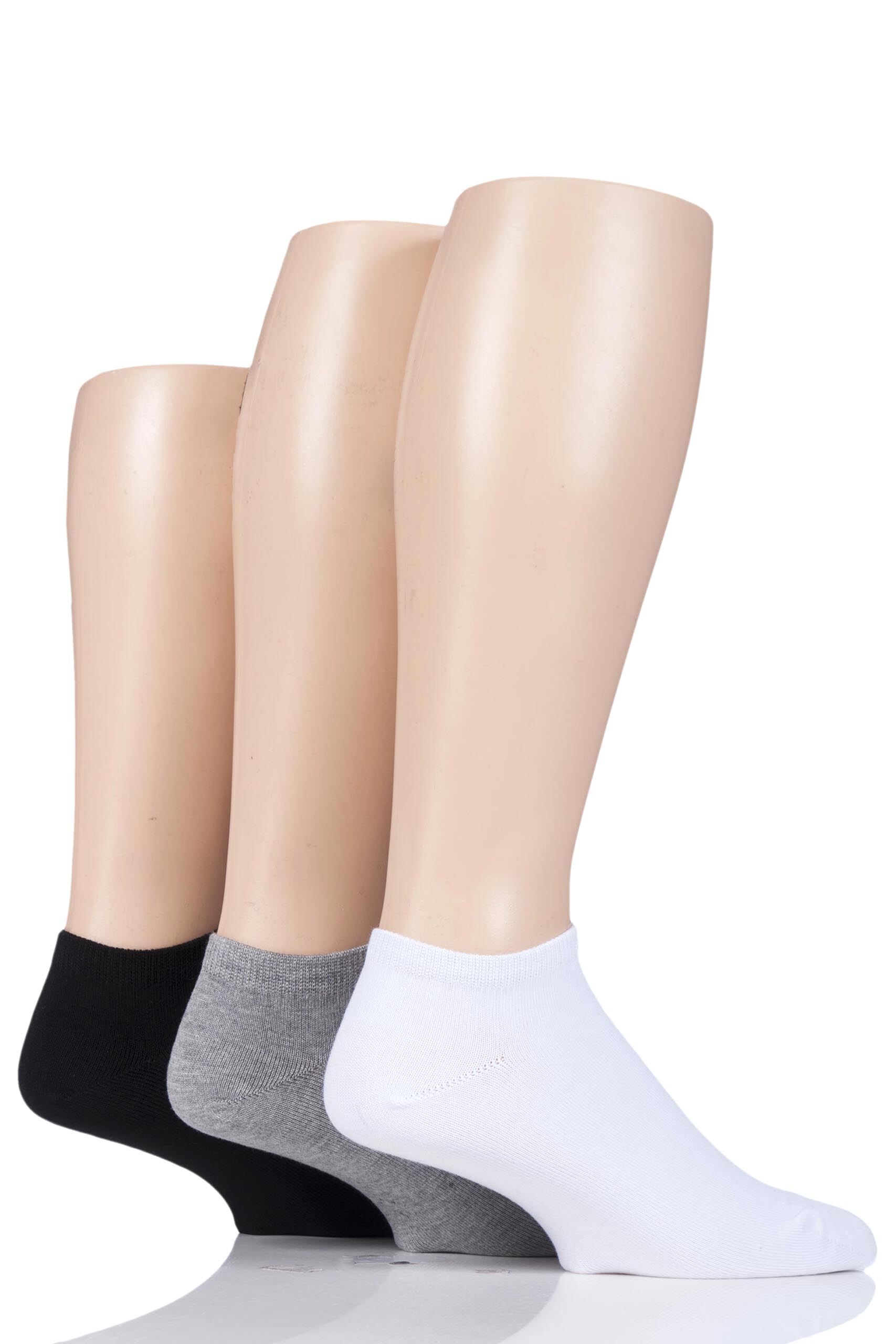 Image of 3 Pair Assorted Bamboo Trainer Socks Men's 7-11 Mens - Glenmuir