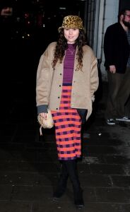 Eliza mixes brights and tights