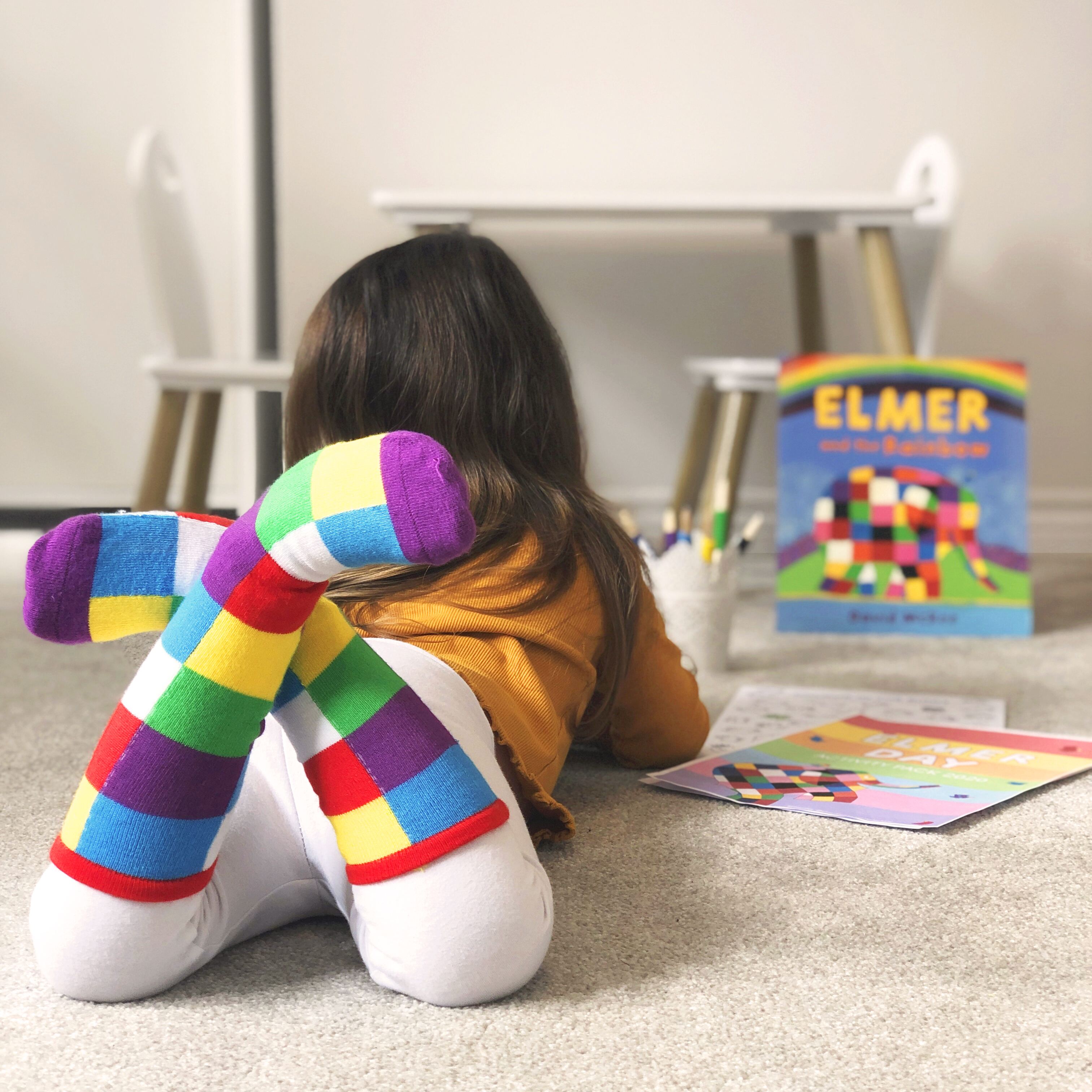 SOCKSHOP Men's, Ladies' and Kids' Kidscape Friendship Friday with Elmer Patchwork Bamboo Socks