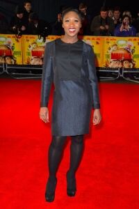 Erivo in tights at Harry's premiere