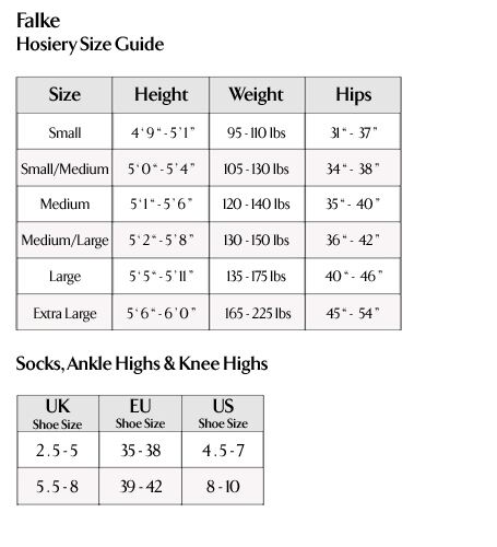 Falke Hosiery : Size Guides : Pages : SockShop