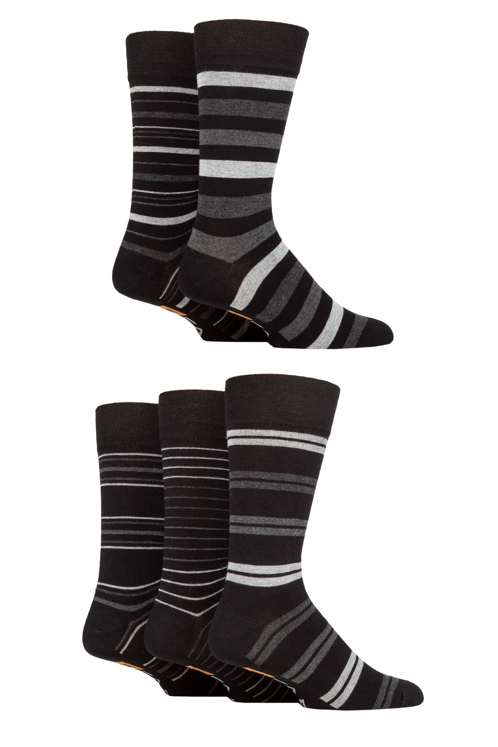 Black / Charcoal / Grey Stripe