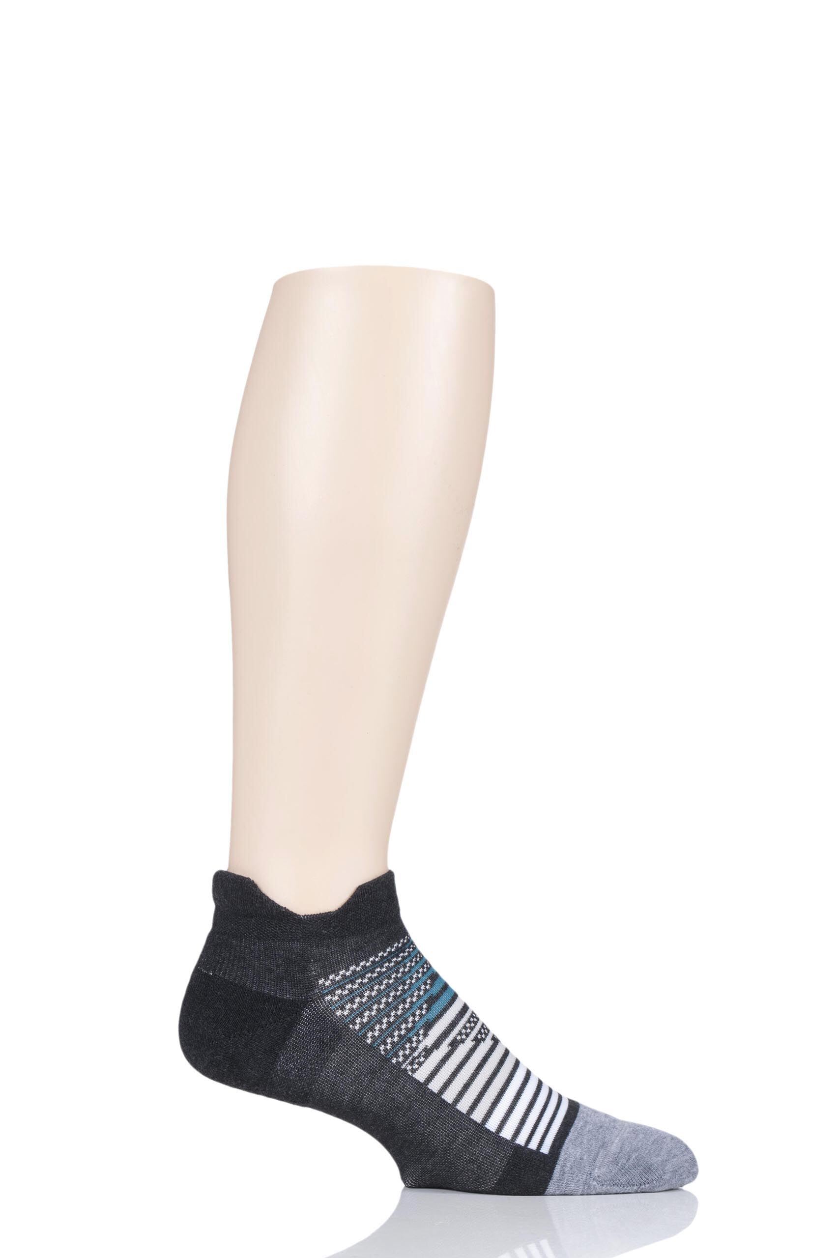 Image of 1 Pair Asteroid Grey Elite Max Cushioned Running Socks Unisex 2-4.5 Unisex - Feetures