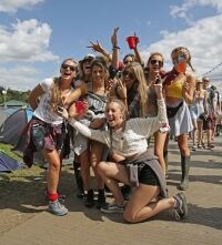 Festival-goers dress to impress