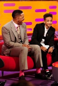 Flash of pink socks for Will Smith