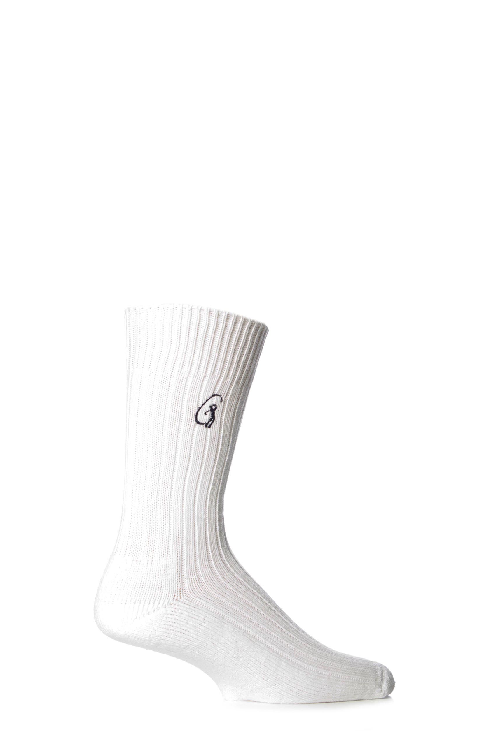 Image of 1 Pair White Cotton Made In Africa Sports Socks Men's 7-11 Mens - Glenmuir