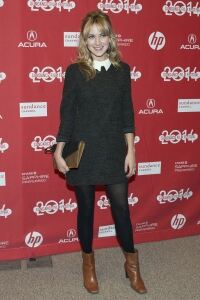Hagner in tights at Hits premiere
