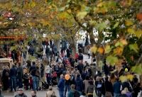 Hats and scarves out for festive market