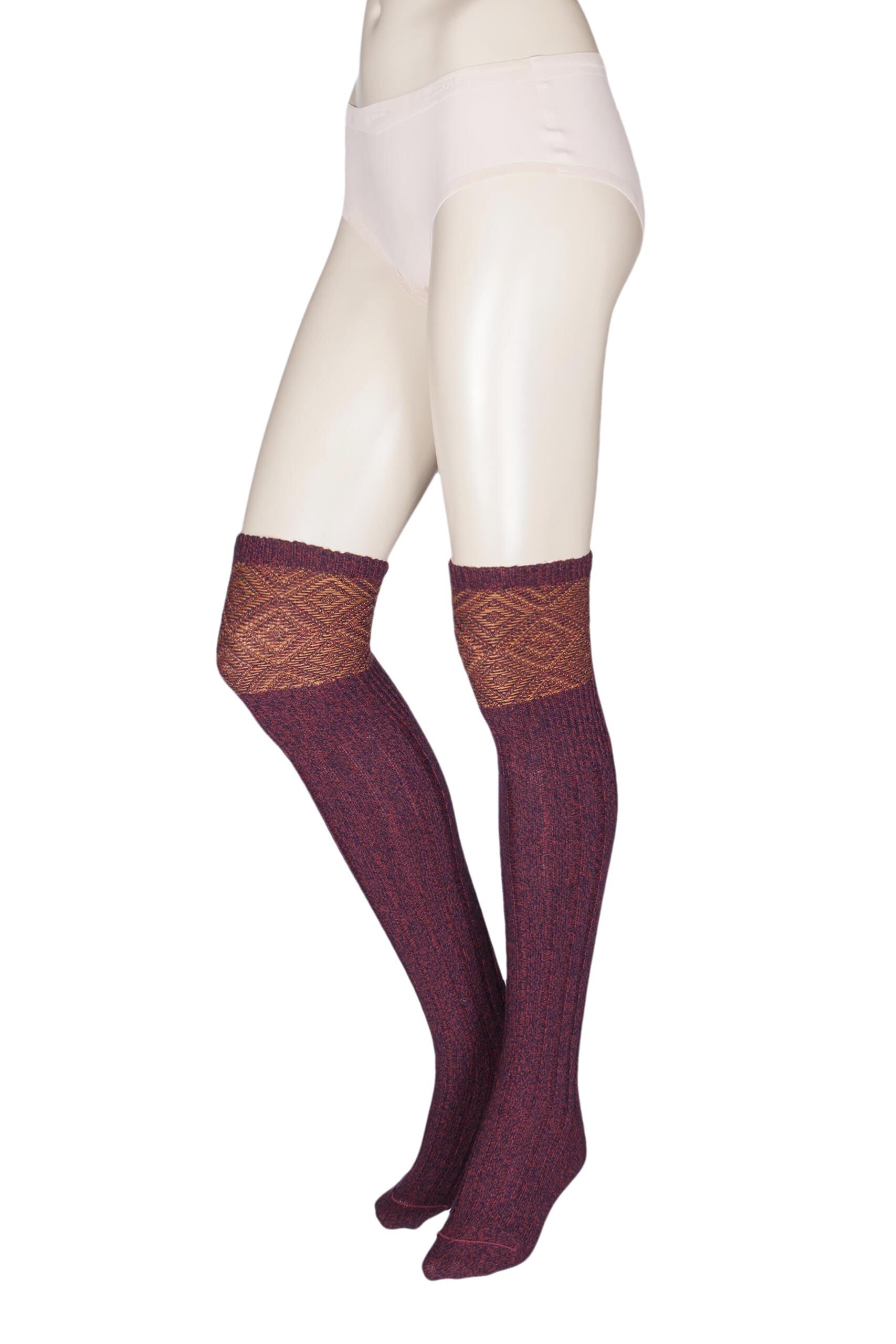 Image of 1 Pair Chestnut UK Made Duncliffe Wool Shooting Knee High Socks Ladies 4-7 Unisex - HJ Hall