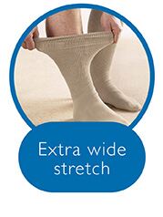 Extra Wide Sock Infographic