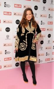 Jade Jagger models black tights