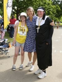 Jenny dons sports socks for fun run