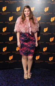 Jessica Hynes models sheer tights