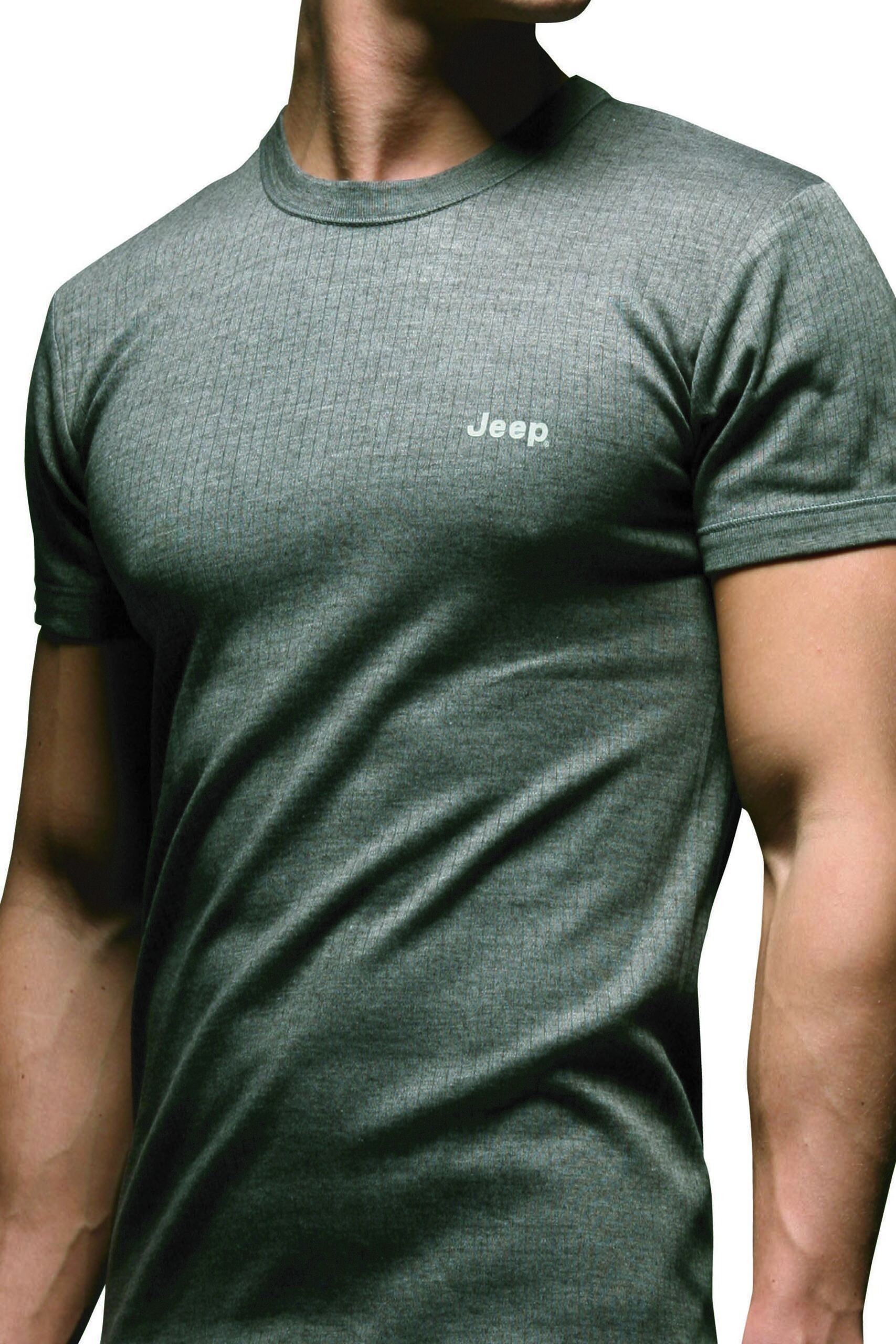 Image of 1 Pack Grey Short Sleeved Thermal T-Shirt Men's Small - Jeep