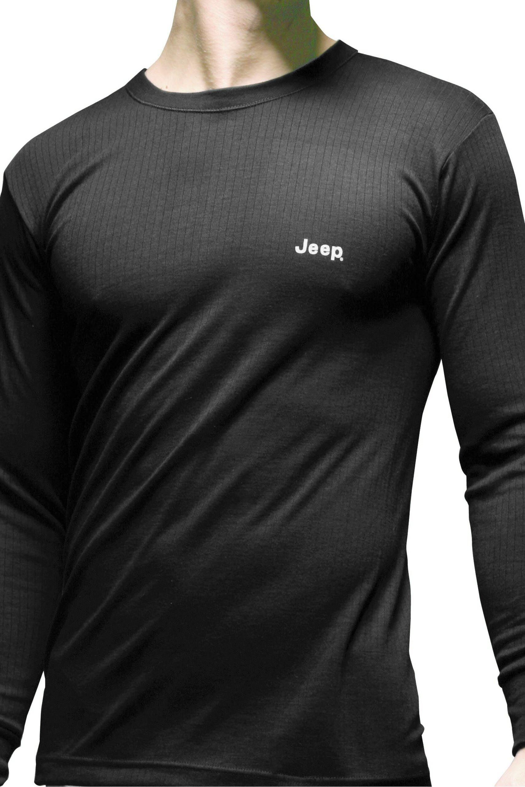 Image of 1 Pack Black Long Sleeved Thermal T-Shirt Men's Large - Jeep
