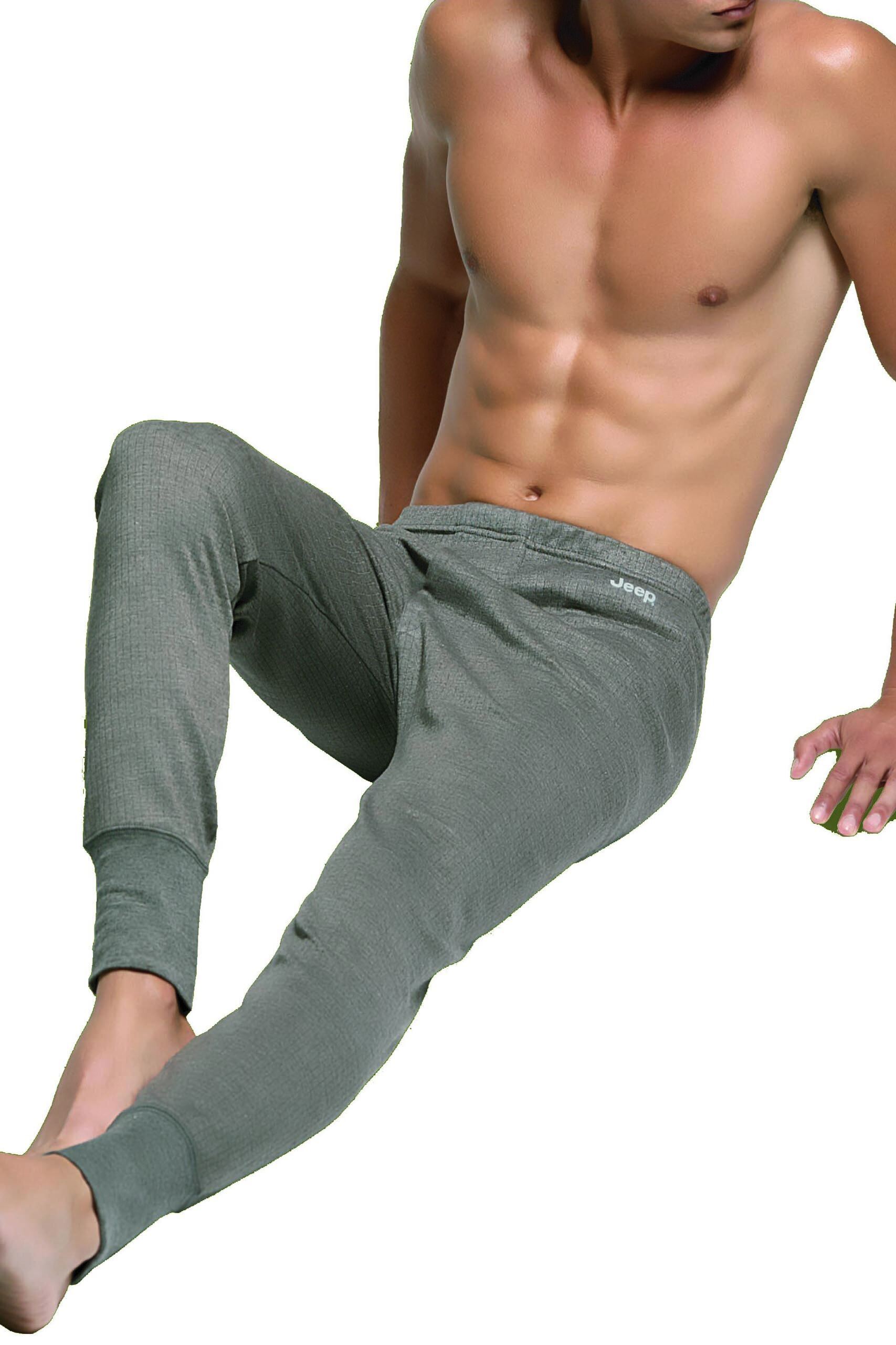 Image of 1 Pack Grey Thermal Long Johns Men's Extra Large - Jeep