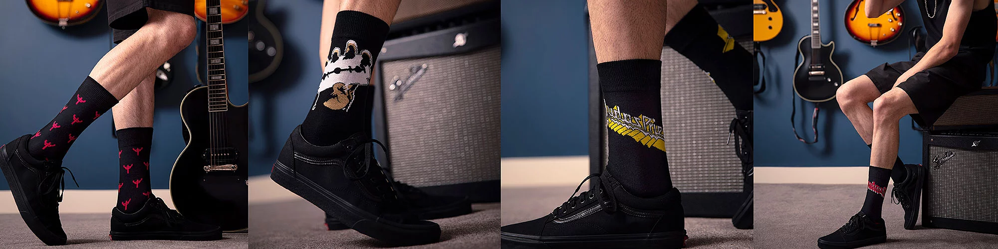 Judas Priest 4 Pair Exclusive to SOCKSHOP Gift Boxed Cotton Socks and Underwear