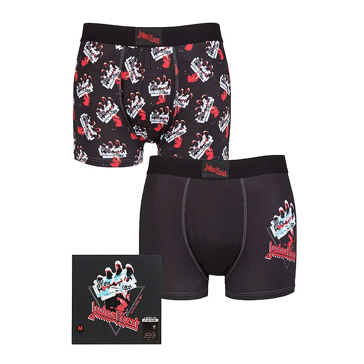 Judas Priest 2 Pack Exclusive to SOCKSHOP Gift Boxed Boxer Shorts
