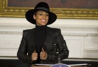 Keys brims with joy at White House