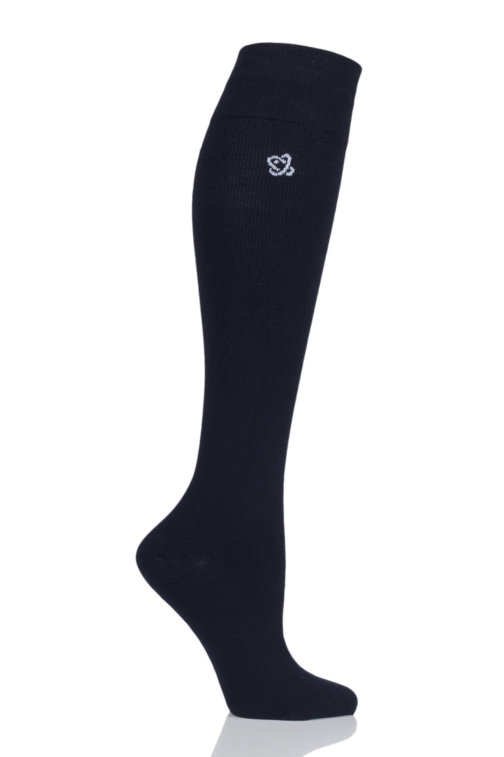 Image of 1 Pair Navy Milk Compression Socks Unisex 13-15 Unisex - Atom