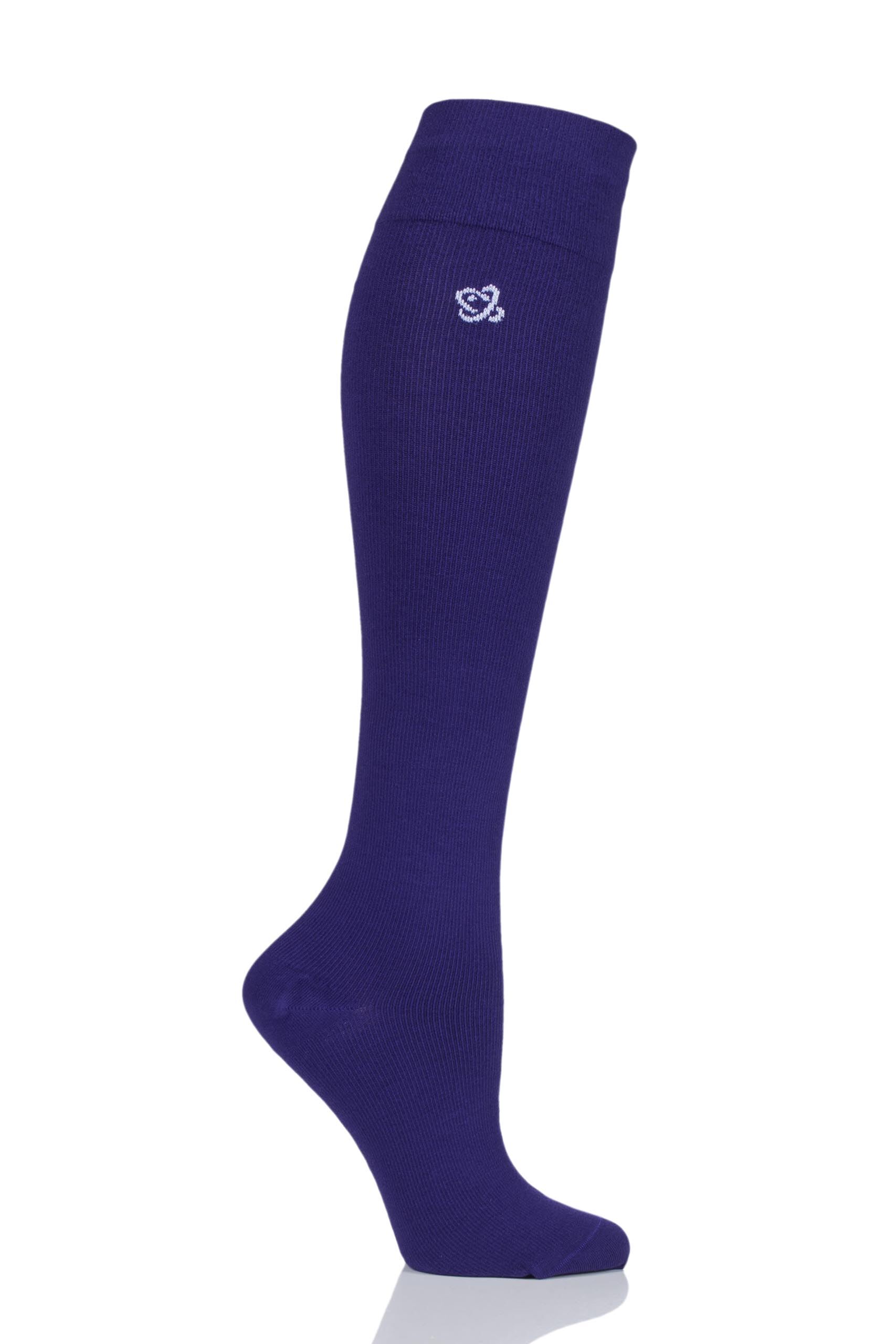 Image of 1 Pair Purple Milk Compression Socks Unisex 13-15 Unisex - Atom