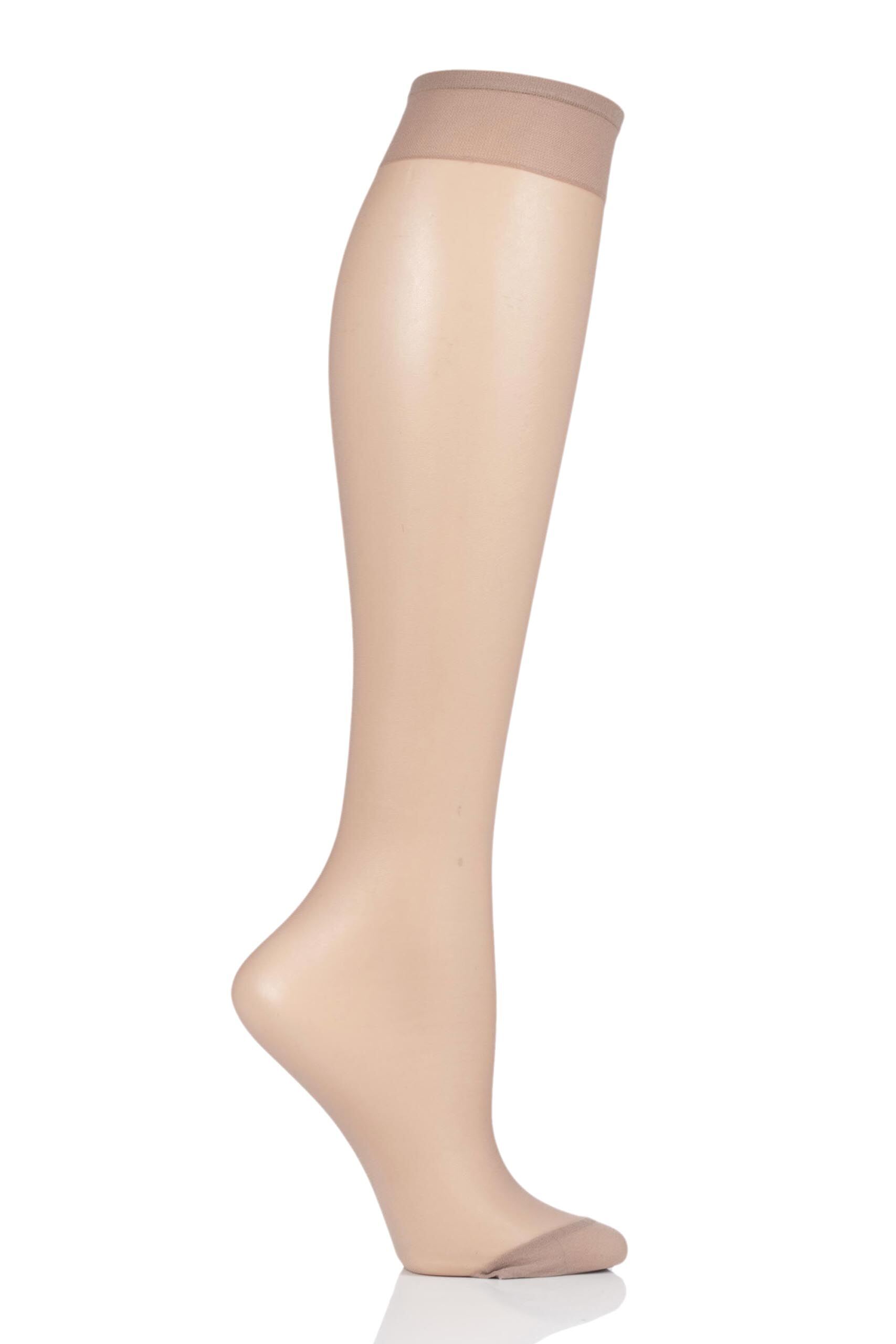 Image of 1 Pair Natural Class Knee High Ladies One Size - Levante