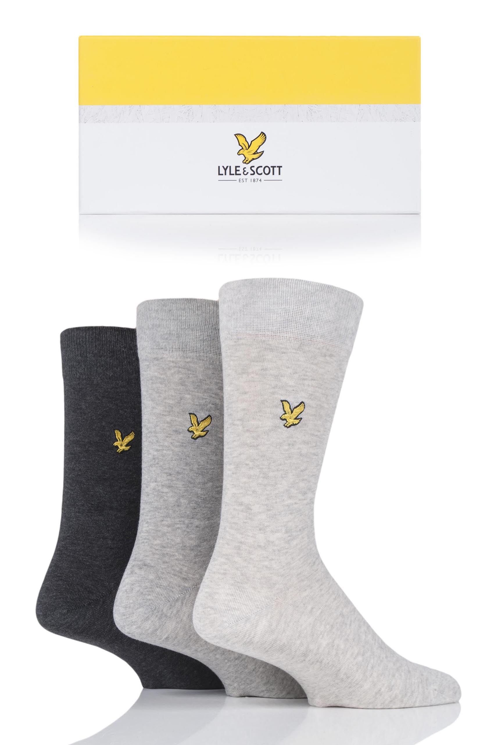 Image of 3 Pair Donald Donald Gift Boxed Cotton Socks Men's 7-11 Mens - Lyle & Scott