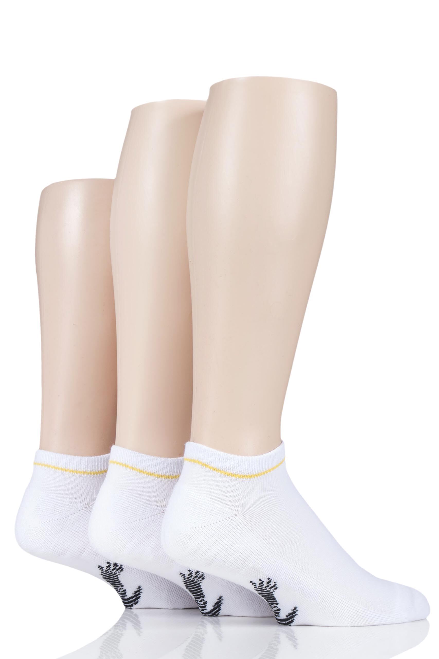 Image of 3 Pair White Ryan Cotton Trainer Socks Men's 7-11 Mens - Lyle & Scott