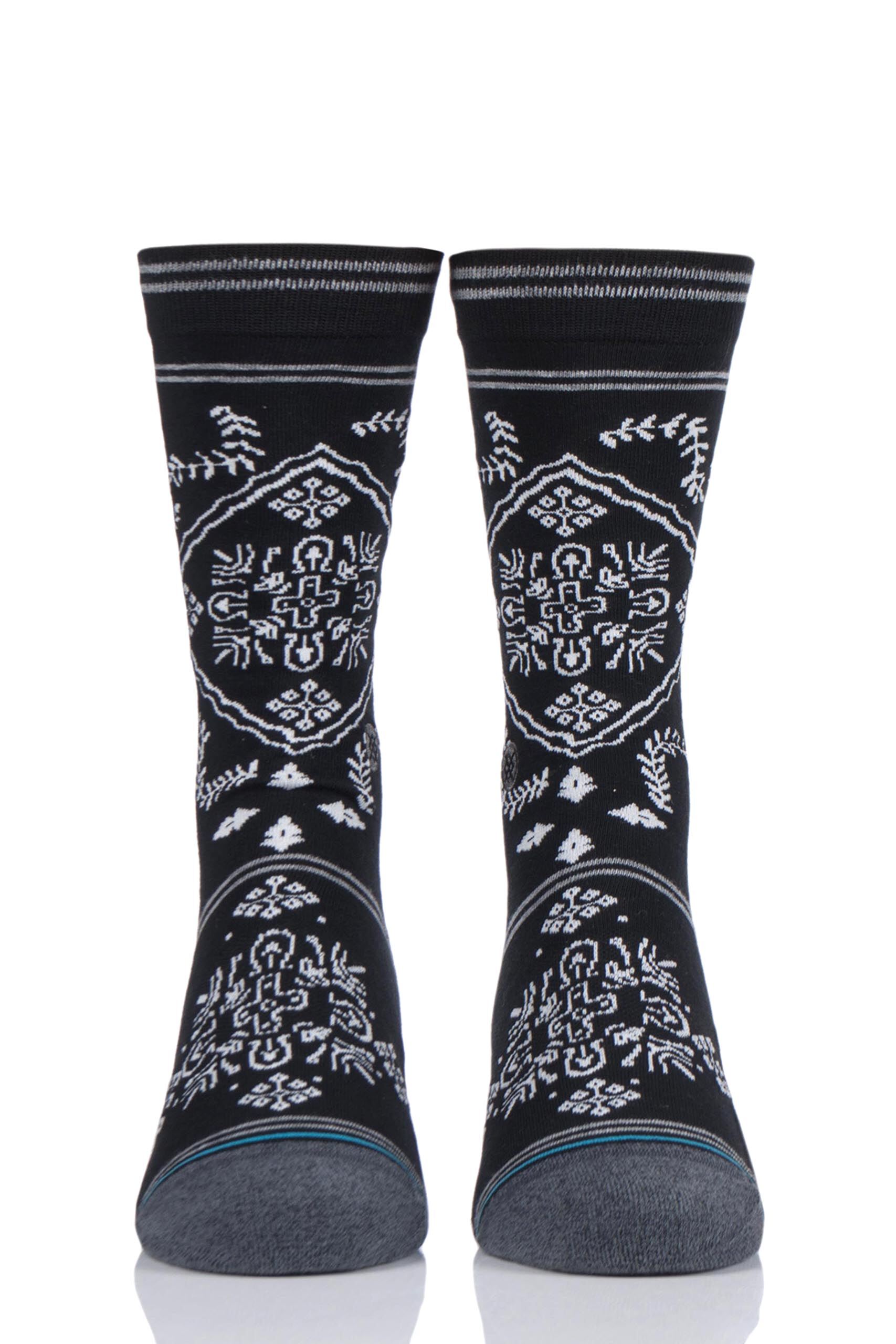 Image of 1 Pair Black Bandero Cotton Socks Men's 5.5-8 Mens - Stance