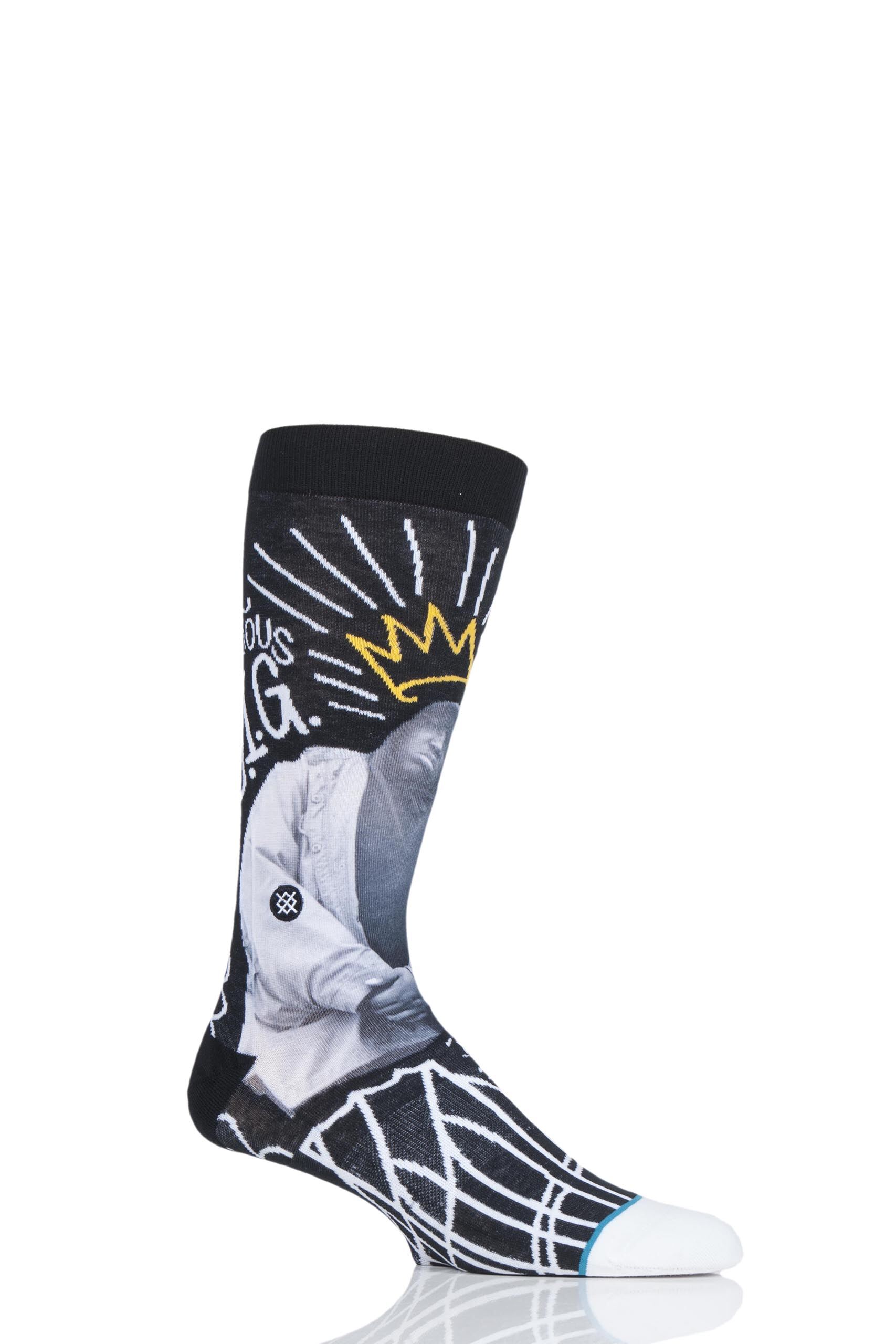 Image of 1 Pair Black Anthem B.I.G Cotton Socks Men's 5.5-8 Mens - Stance