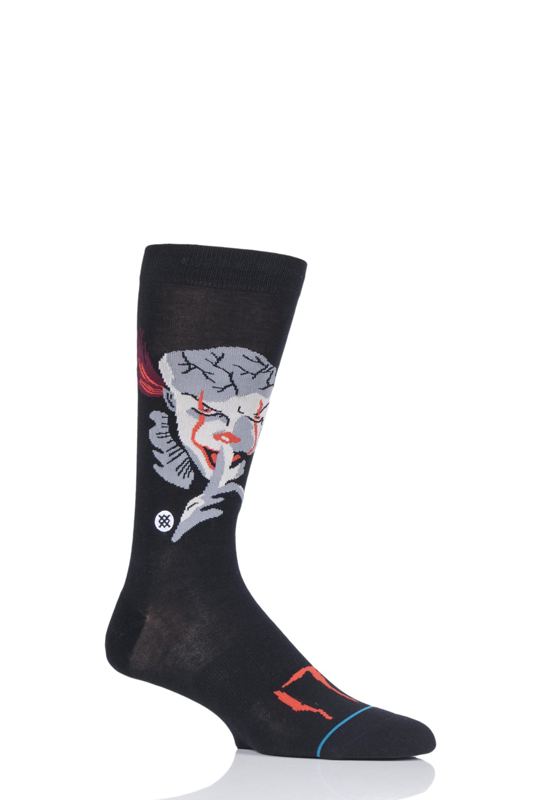 Image of 1 Pair Black IT Pennywise Socks Men's 8.5-11.5 Mens - Stance
