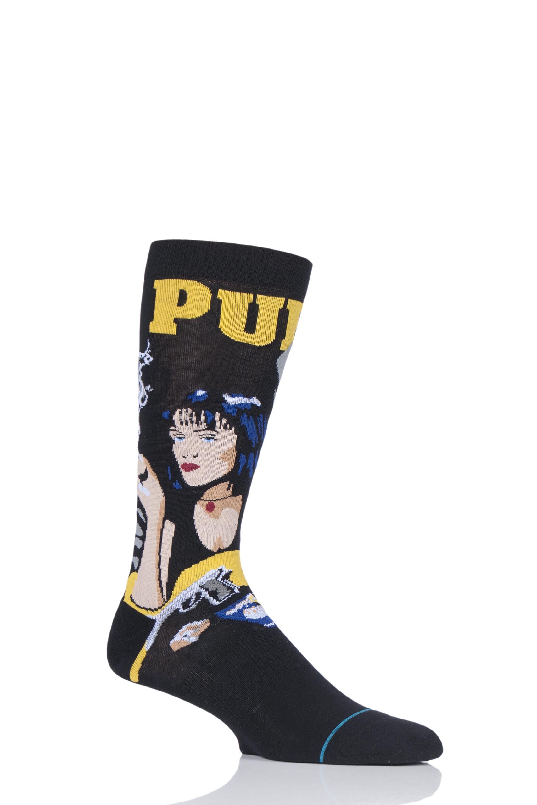 Image of 1 Pair Black Quentin Tarantino Collection Pulp Fiction Socks Men's 5.5-8 Mens - Stance