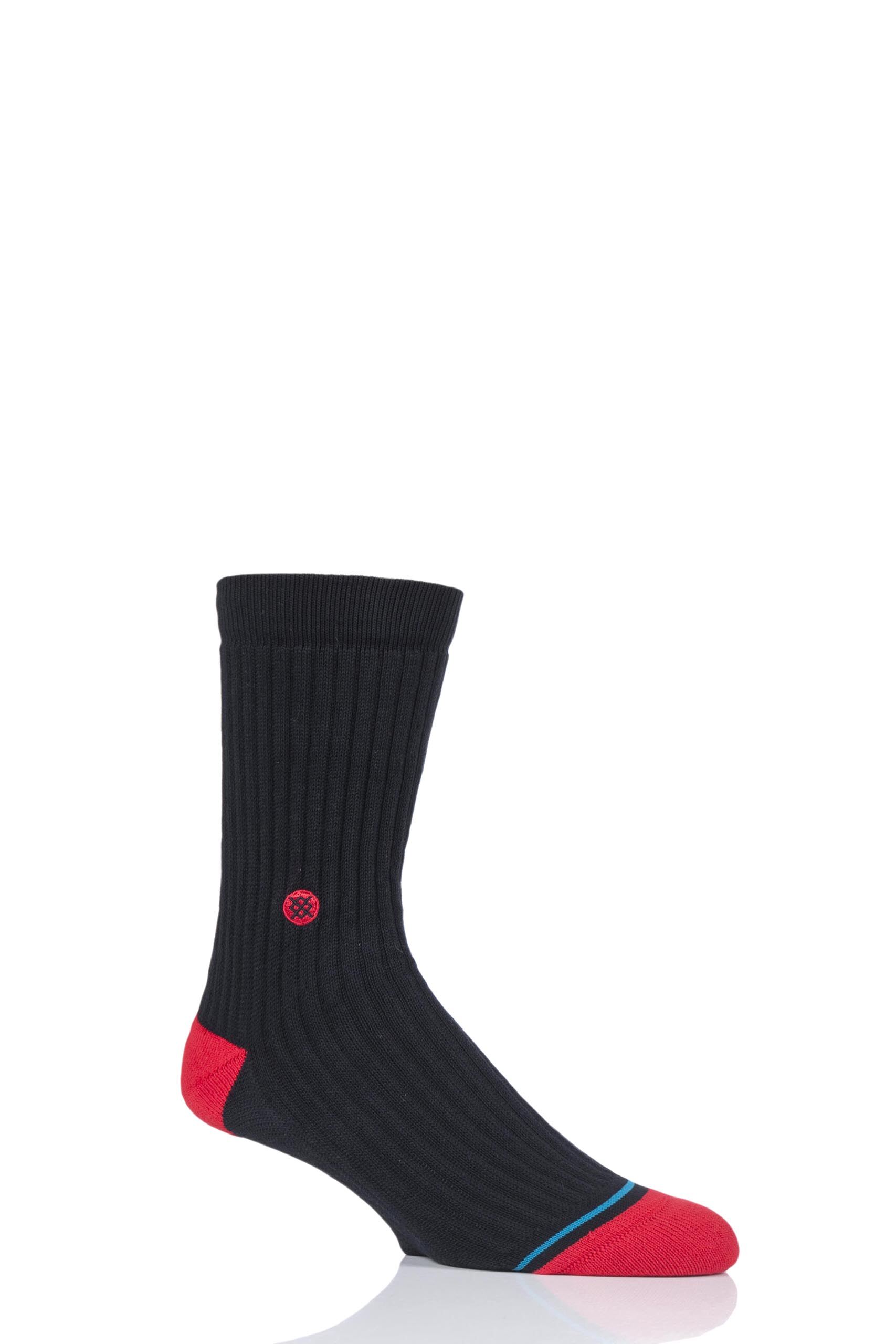 Image of 1 Pair Black Icon Heavy Cotton Socks Men's 5.5-8 Mens - Stance