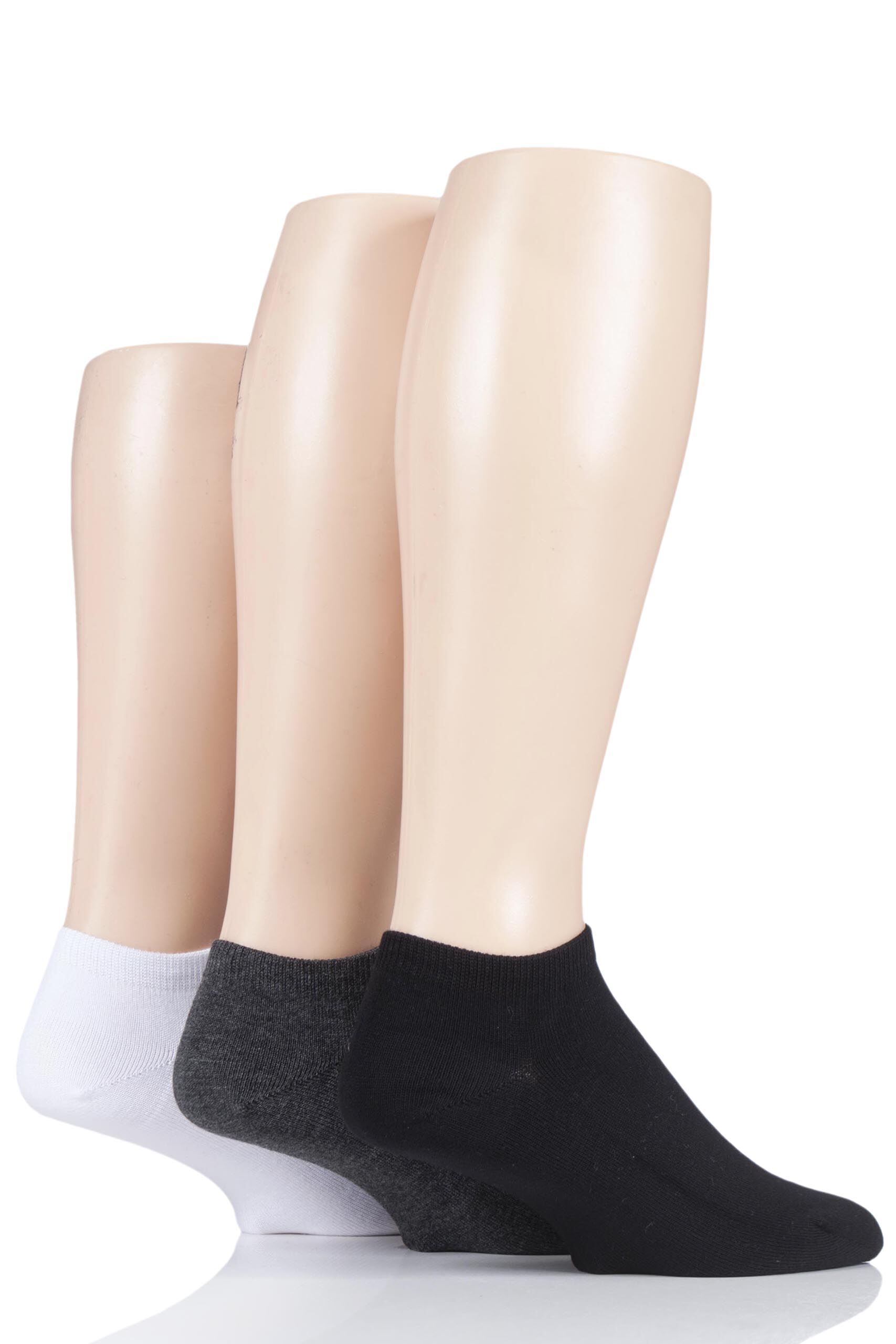 Image of 3 Pair Assorted Black Label Bamboo Trainer Socks Men's 7-11 Mens - Pringle