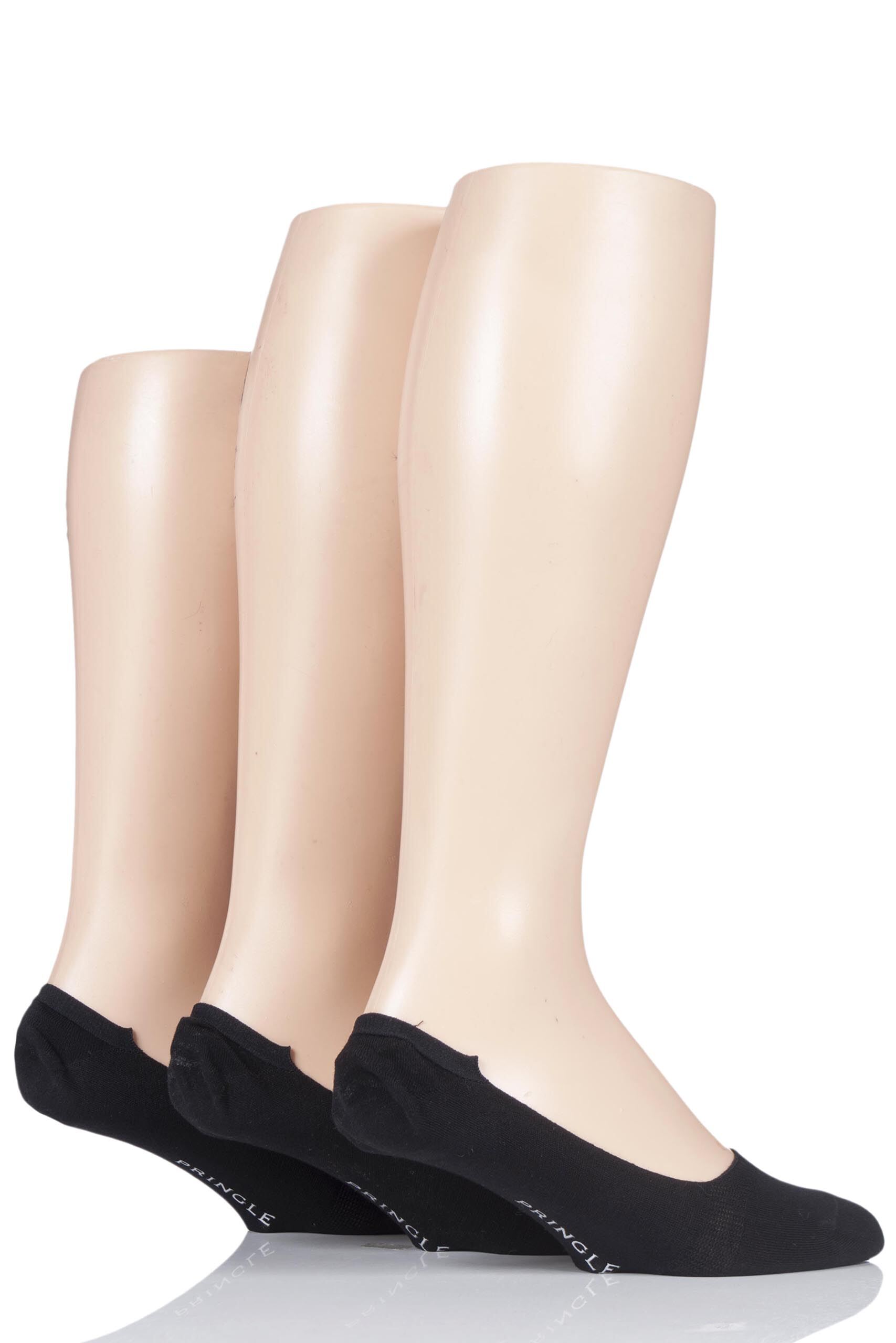 Image of 3 Pair Black Black Label Bamboo Loafer Socks Men's 7-11 Mens - Pringle