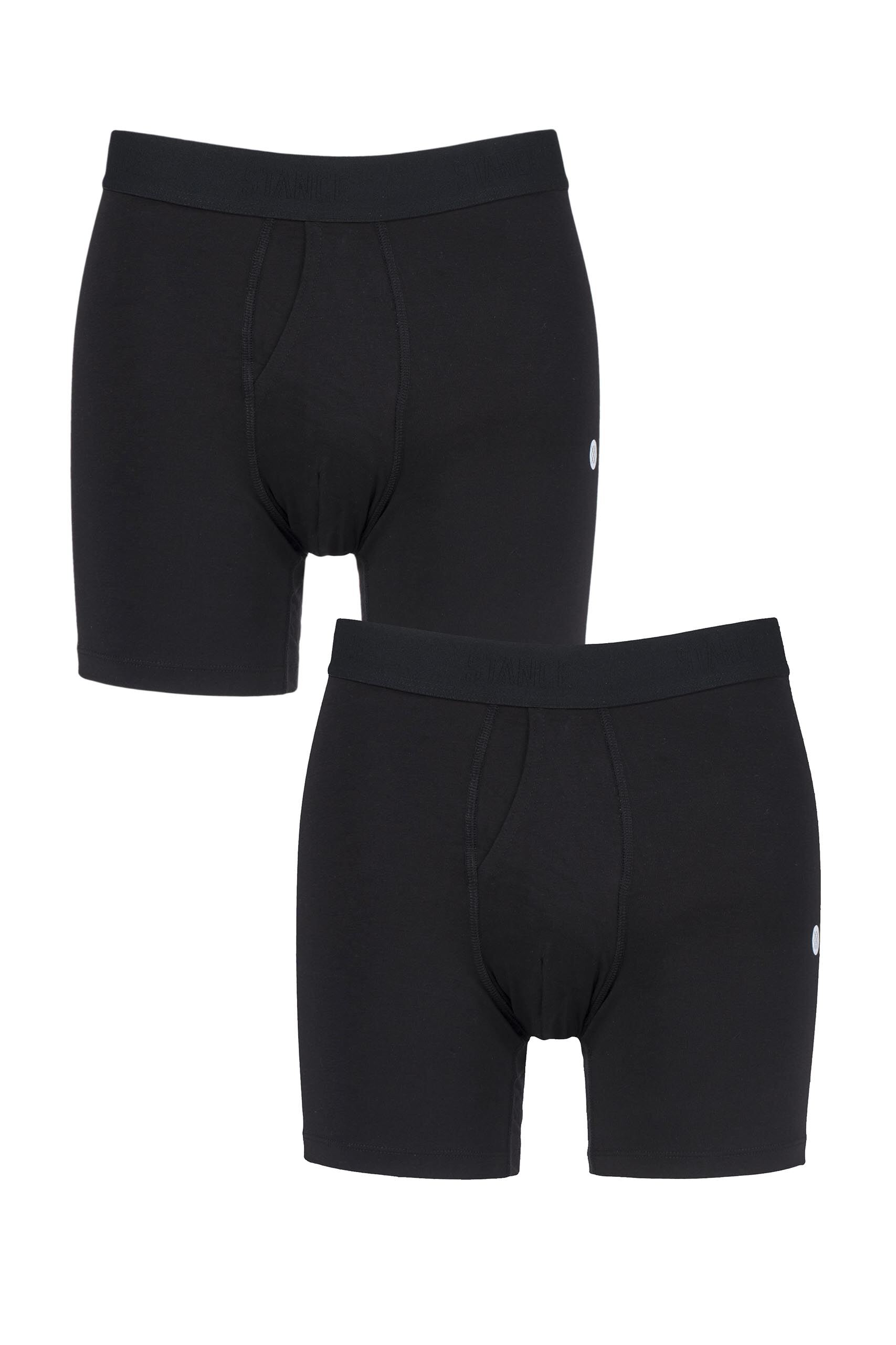 Image of 1 Pair Black Standard Boxer Briefs Men's Small - Stance