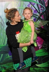 Maggie Wood rocks stripy tights