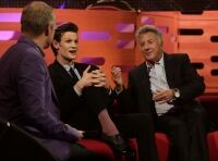 Matt Smith shows off bold socks