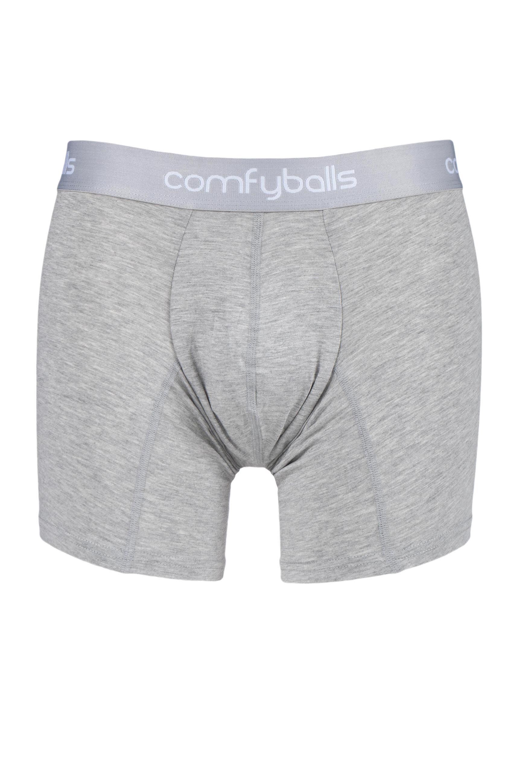 Image of 1 Pair Grey Wood Modal Boxer Shorts Men's XXX-Large - Comfyballs