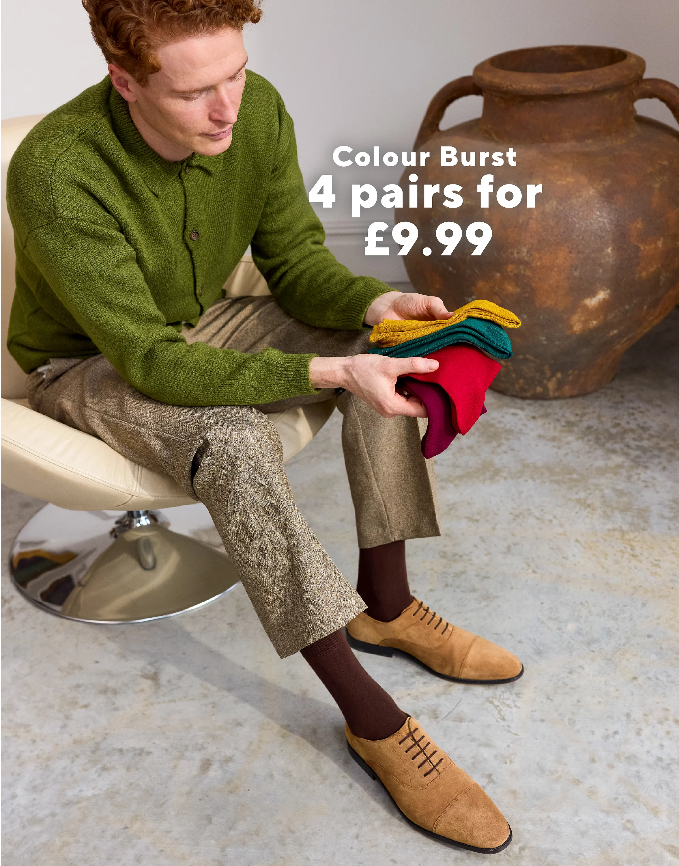 Men's Colour Burst Bamboo Socks at SOCKSHOP
