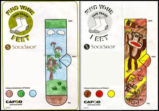 Designs from Milly, 10 in Nottigham and Olly, 10 in Bournemouth