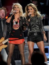 Miranda performs in sheer tights