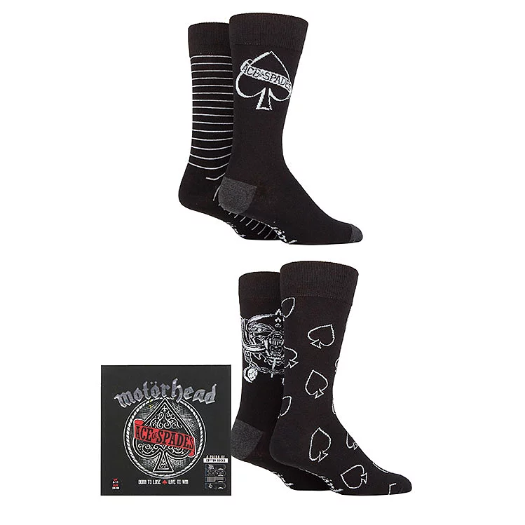 Motorhead 4 Pair Exclusive to SOCKSHOP Gift Boxed Cotton Socks