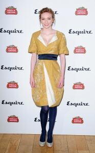 Mustard frock for Eleanor Tomlinson