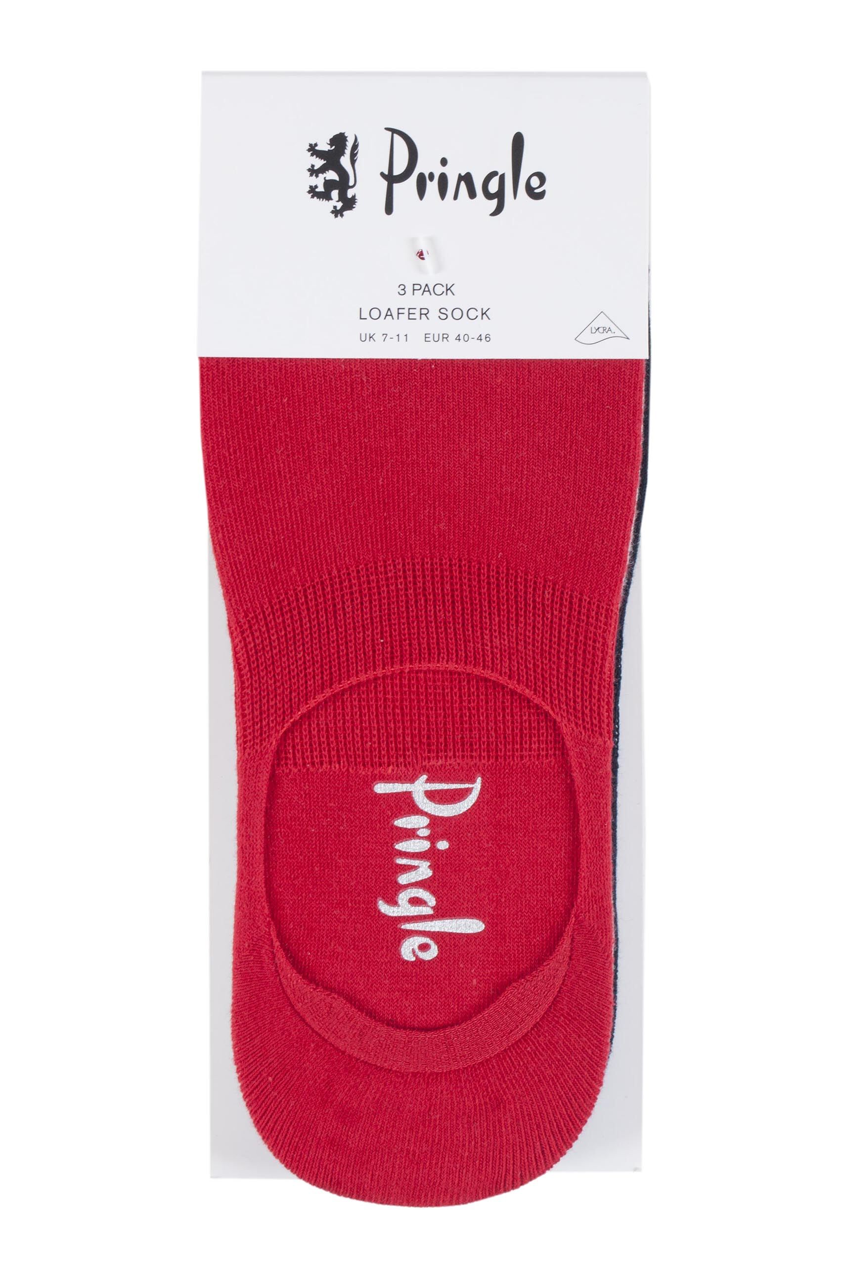 Mens Pringle Plain Cotton Loafer Socks from