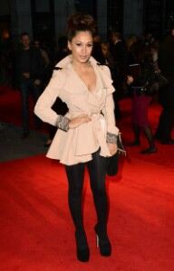 Preeya Kalidas dons black tights for premiere