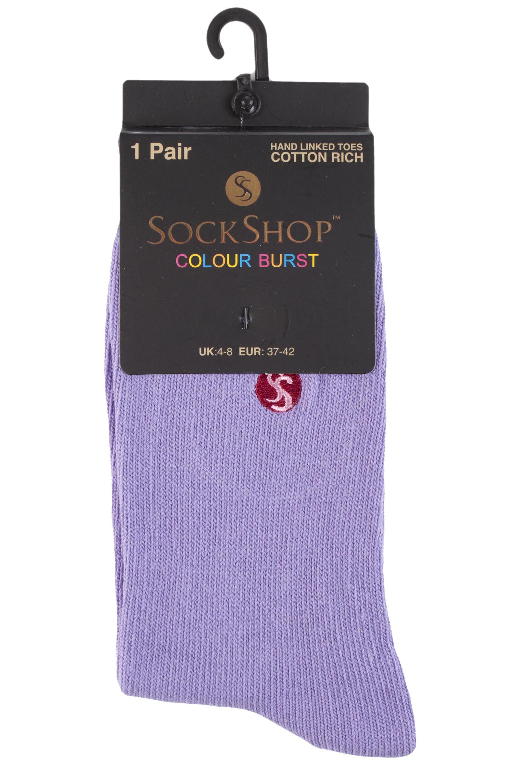 Ladies SockShop Colour Burst Cotton Sock