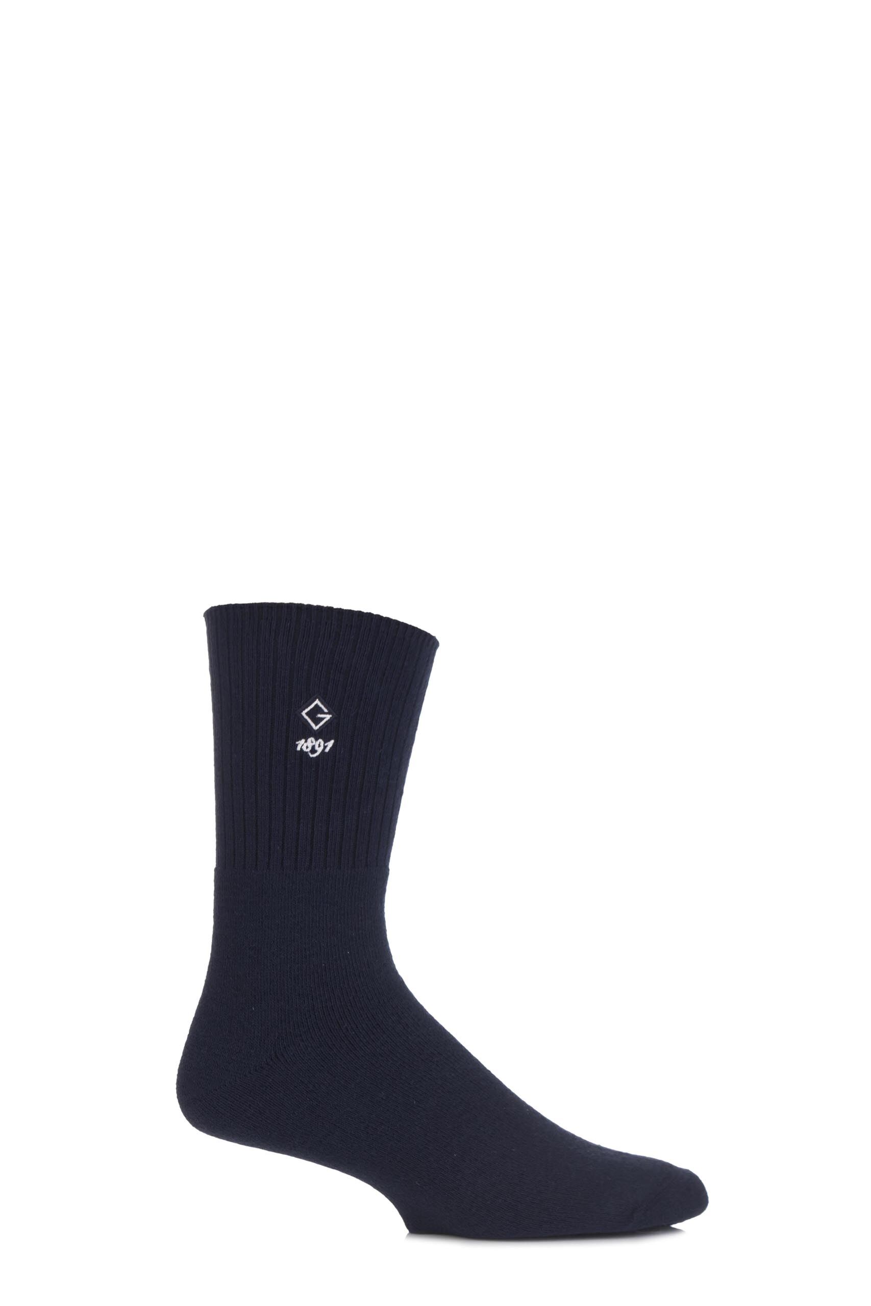Image of 1 Pair Navy Cushioned Comfort Cuff Golf Socks Men's 6-11 Mens - Glenmuir